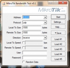 Bandwidth test tool for Windows